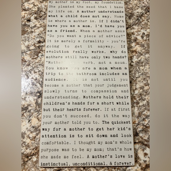 “My Mother is My Root” wooden decor/sign - Picture 1 of 5